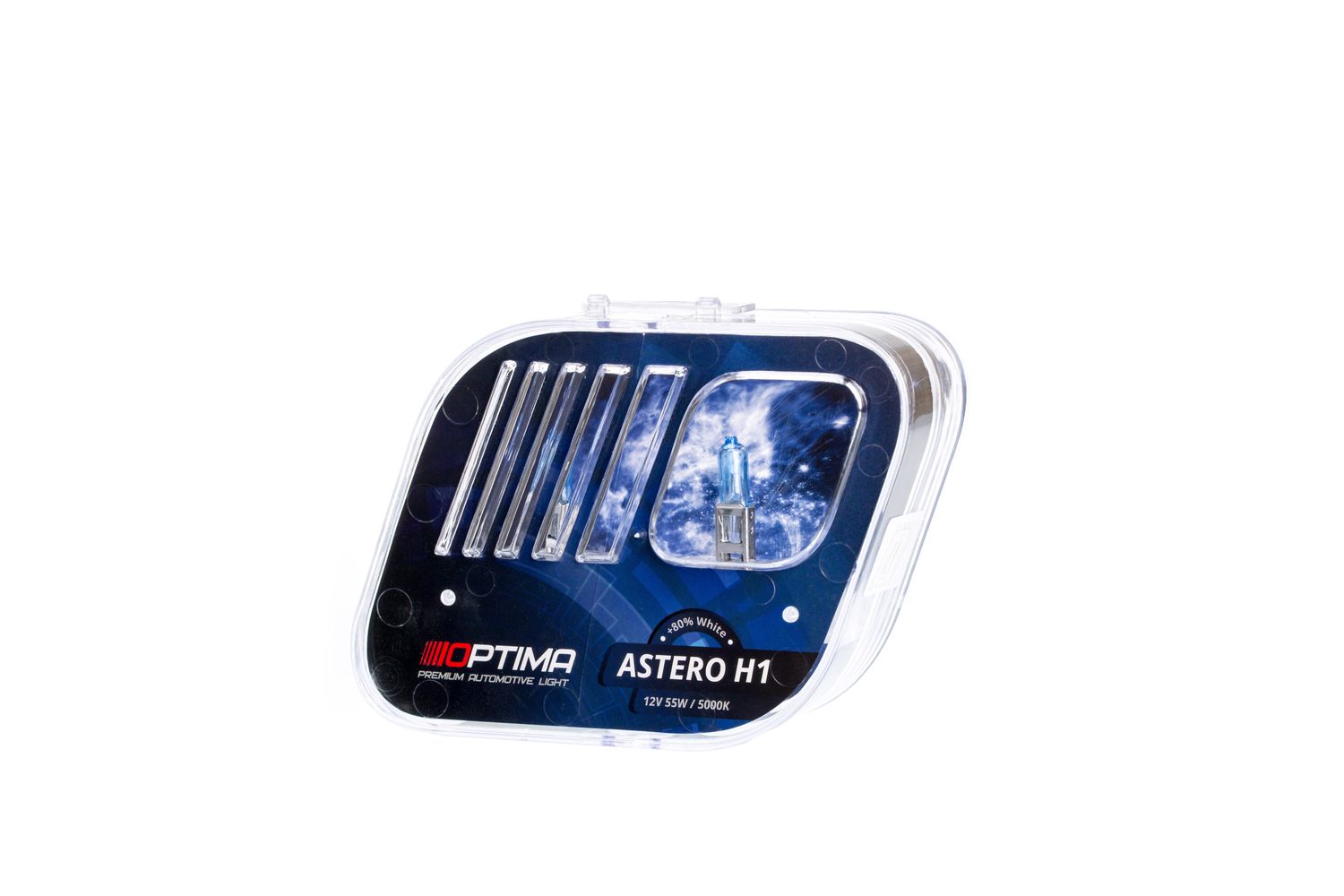 Галогенная лампа Optima Astero H1 +80% White 5000K, 12V, 55W (№ HASH1) Галогенная лампа Optima Astero H1 +80% White 5000K, 12V, 55W (№ HASH1)