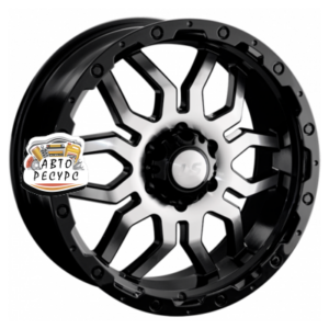 LS 8x17/6x139,7 ET10 D110,5 1285 BKF (конус, Колпак+лого)