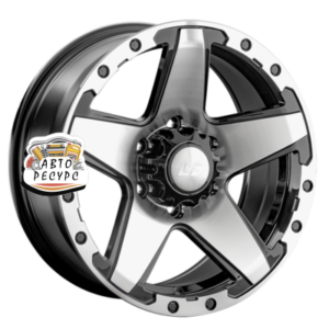 LS 8x17/6x139,7 ET25 D106,1 1284 BKF (конус, Колпак+лого)