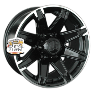 LS 8x17/6x139,7 ET10 D107,1 763 BKL (конус, Колпак+лого)
