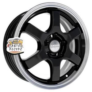 СКАД 6x15/5x100 ET38 D57,1 Киото (КЛ249) Антрацит-алмаз (АРС 014 black)