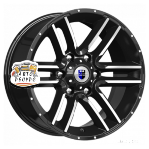 K&K 8x17/6x139,7 ET-10 D106,1 Алгама (КС762) Алмаз черный
