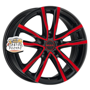 MAK 7x17/5x114,3 ET40 D76 Milano Black Red Face